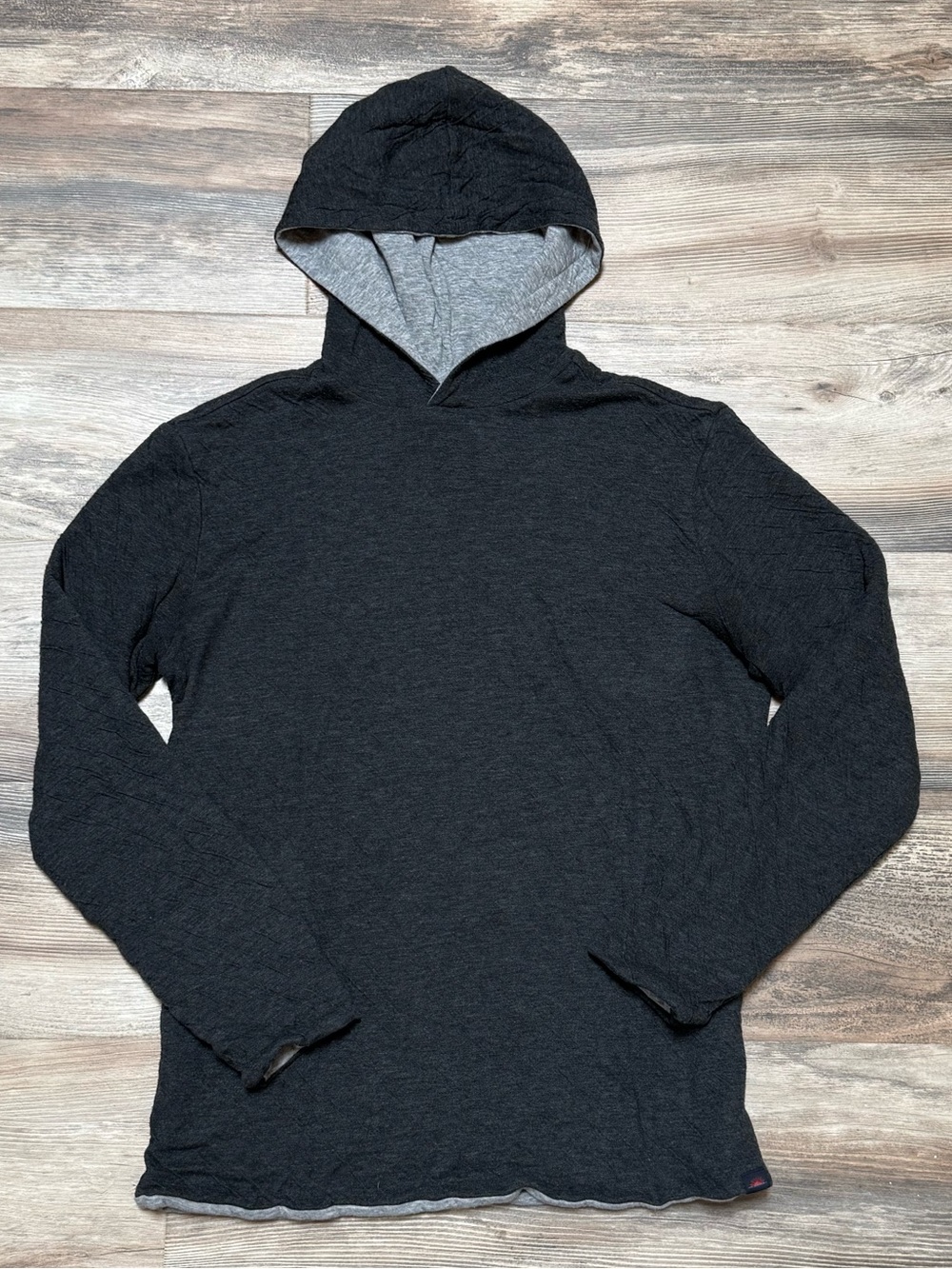 Faherty Cloud Cotton Reversible Hoodie Heather Gray & Charcoal Men’s Medium
